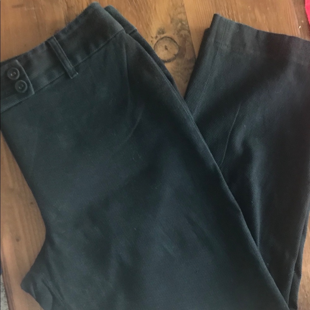 Loft black Ann crop pants.